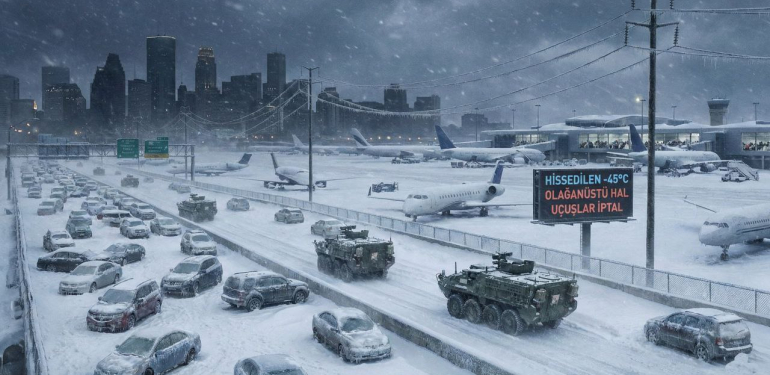 ABD Donuyor: Tarihi Kar Fırtınası Hayatı Felç Etti, 10 Bini Aşkın Uçuş İptal